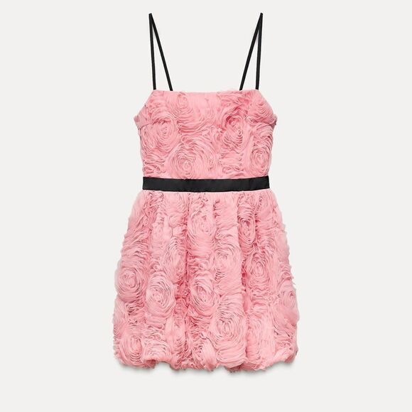 Zara structured floral mini dress - Picture 4 of 6